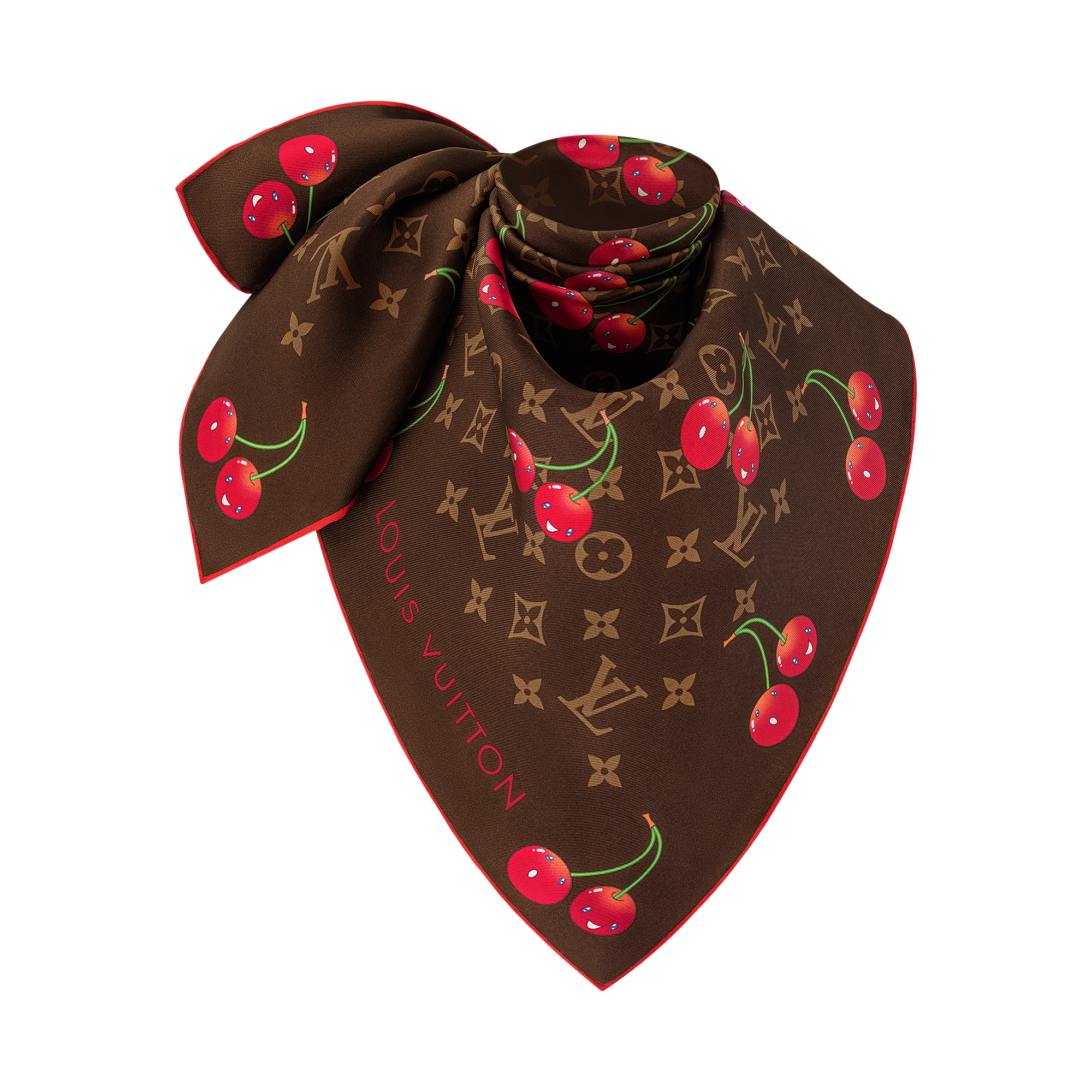 LV x TM MONOGRAM CERISE 90 方巾- LVS00 | 路易威登LOUIS VUITTON官方